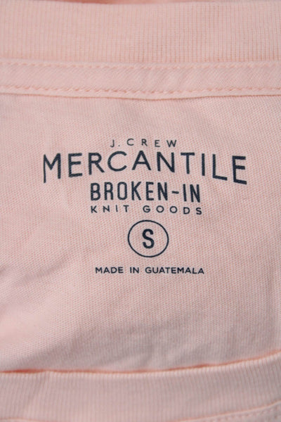 J Crew Womens Mercantile broken In Short Sleeves Shirt Pink Cotton Size Small