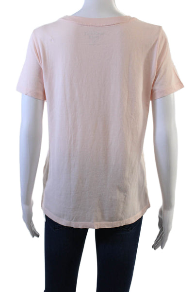 J Crew Womens Mercantile Broken In Short Sleeves Shirt Light Pink Size Small