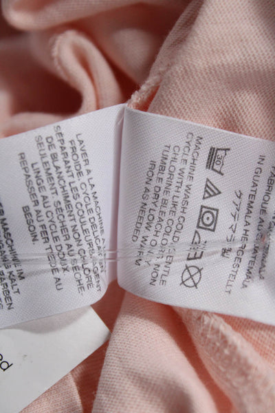 J Crew Womens Mercantile Broken In Short Sleeves Shirt Light Pink Size Small