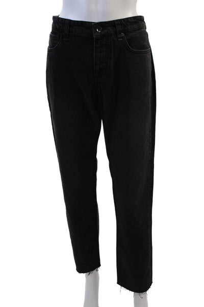 Rag & Bone Unisex Cropped Straight Black Jeans High Rise Inseam 28 Size 29