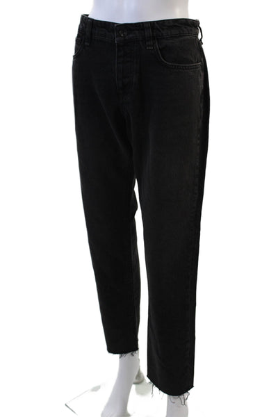 Rag & Bone Unisex Cropped Straight Black Jeans High Rise Inseam 28 Size 29