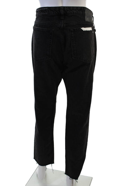Rag & Bone Unisex Cropped Straight Black Jeans High Rise Inseam 28 Size 29