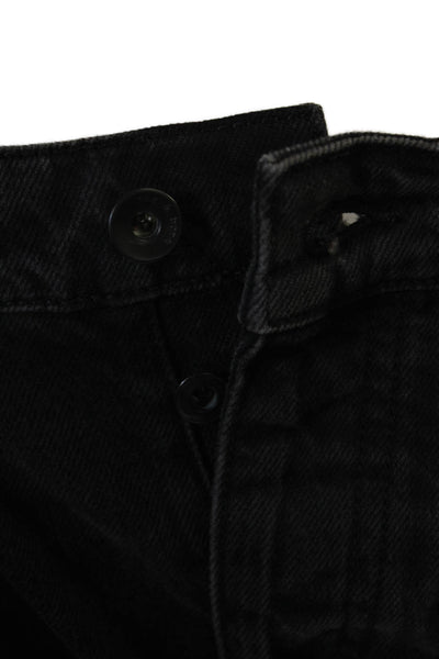 Rag & Bone Unisex Cropped Straight Black Jeans High Rise Inseam 28 Size 29