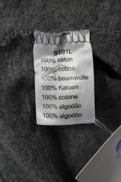 Lacoste Womens Long Sleeves V Neck Tee Shirt Grey Cotton Size EUR 36