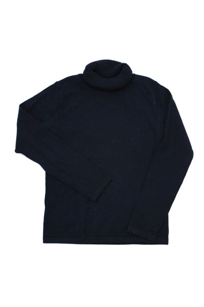 Mayoral Girls Long Sleeve Turtleneck Ribbed Knit Top Navy Size 07