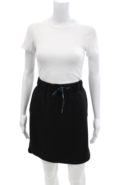 Lululemon Womens Drawstring Waist A Line Athletic Skirt Black Size 4