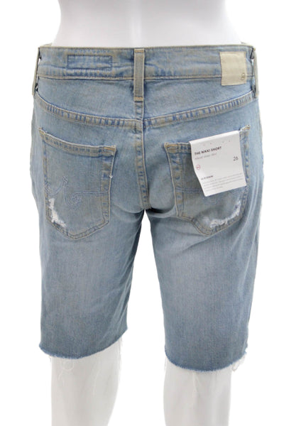 AG Adriano Goldschmied Womens The Nikki Denim Bermuda Shorts Blue Size 26