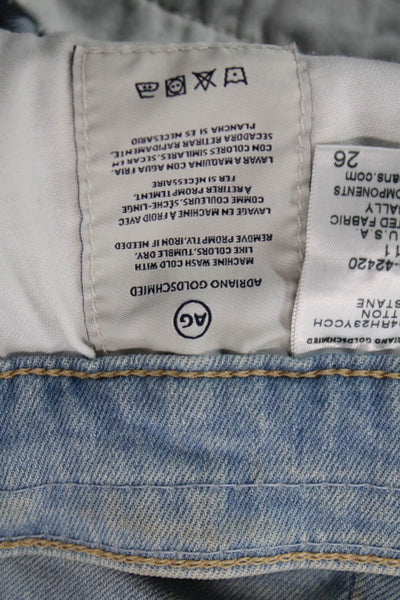AG Adriano Goldschmied Womens The Nikki Denim Bermuda Shorts Blue Size 26