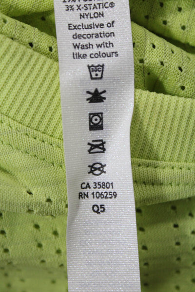Lululemon Womens Short Sleeves Cropped Tee Shirt Lime Green Size 6