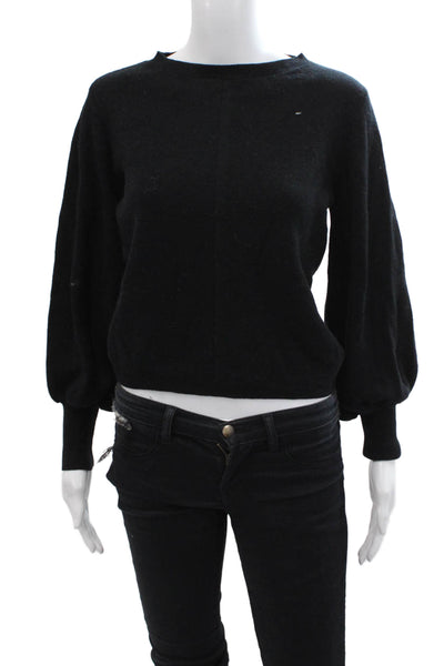 Autograph Womens Wool Blend Knit Solid Pullover Sweater Top Black Size 38