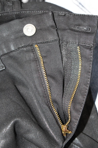 7 For All Mankind Women Ankle Skinny Black Jeans Size 27