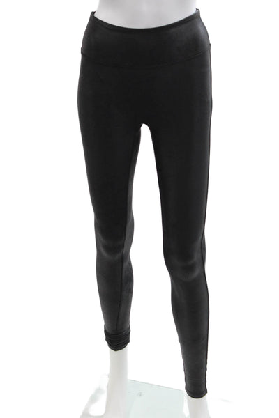 Spanx Womens Solid Activewear Ankle Leggings Black Size XS