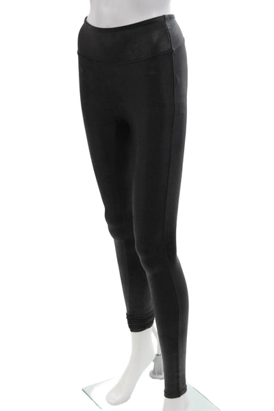 Spanx Womens Solid Activewear Ankle Leggings Black Size XS