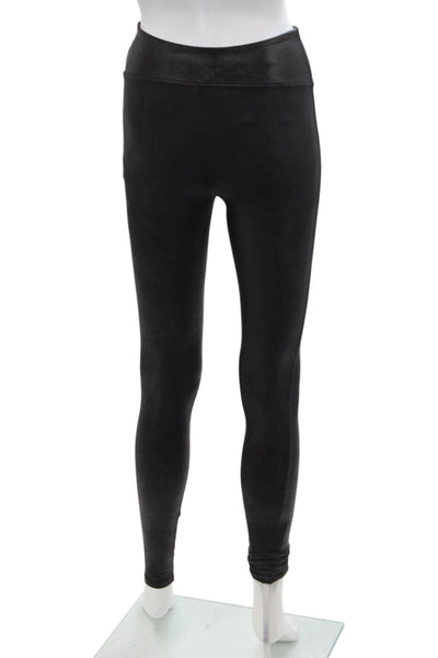 Spanx Womens Solid Activewear Ankle Leggings Black Size XS