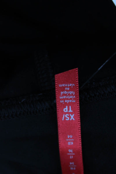 Spanx Womens Solid Activewear Ankle Leggings Black Size XS