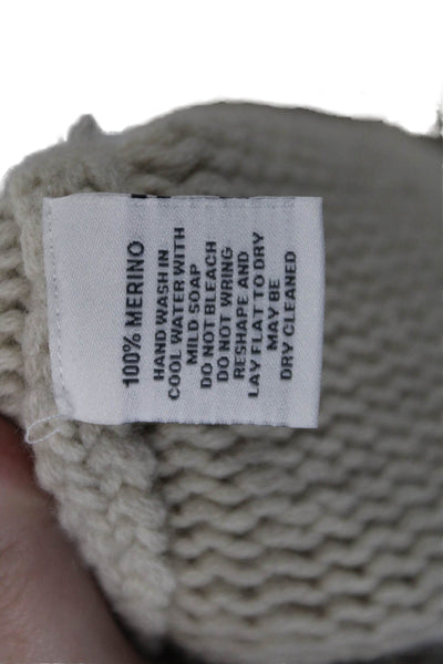 Alashan Womens Turtleneck Sweater Cream Size S