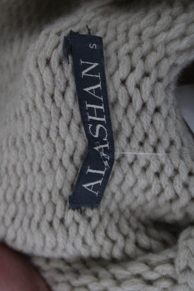 Alashan Womens Turtleneck Sweater Cream Size S