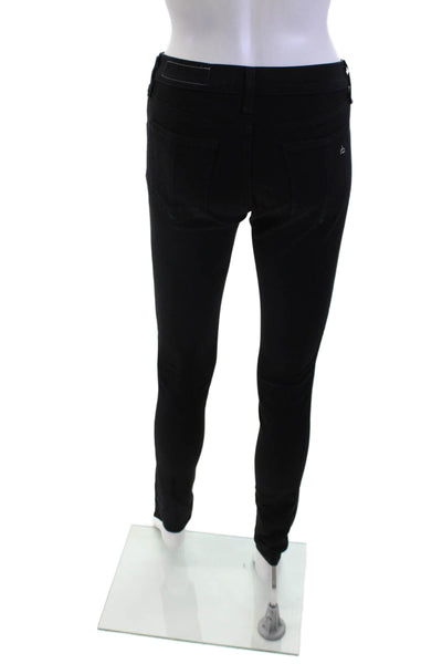 Rag & Bone Women Skinny Jeans Black Mid-Rise Button Size 26
