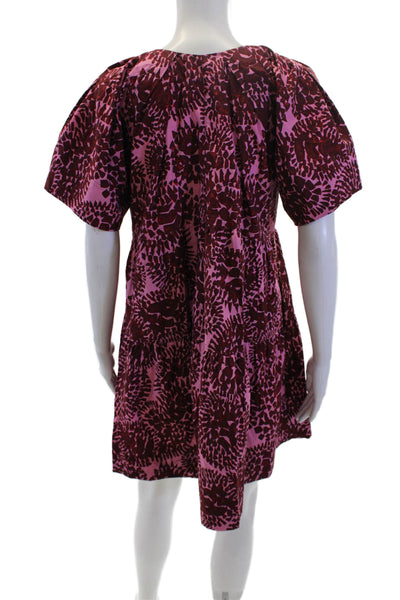 ALC Women's Short Sleeves V-Neck Tiered Geometric Printed Mini Dress Size 0