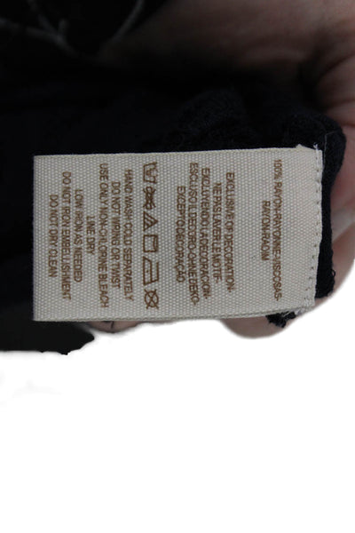 Free People Women's Long Sleeves Round Neck Embroidered Blouse Size XS
