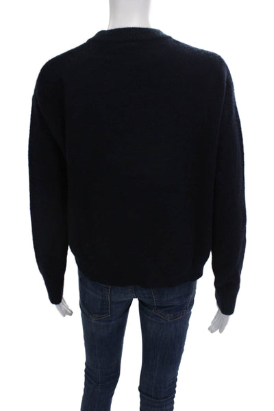 MNG Womens Knit Pullover Sweater Blue Size L