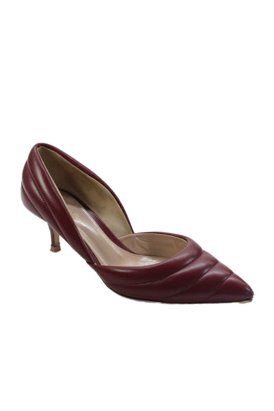Gianvito Rossi Womens Slip-On Heels Red Size 8
