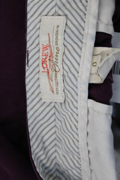 J Crew Womens Cotton Chino Shorts Red Size 0