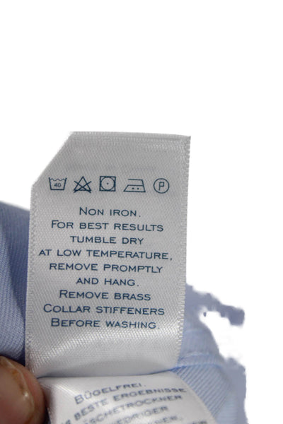 Charles Tyrwhitt Womens Cotton Collared Button Down Shirt Blue Size 16.5