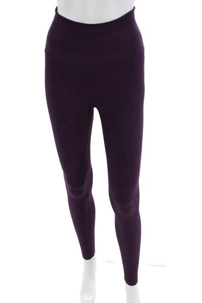 Spiritual Gangster Women's High Waist Full Length Sparkle Legging Purple Size XS