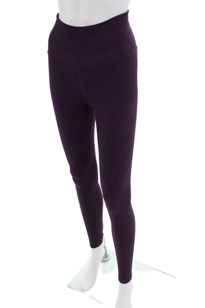 Spiritual Gangster Women's High Waist Full Length Sparkle Legging Purple Size XS