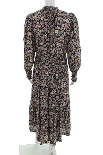 Sea New York, Womens Maxi Black Long Sleeve High Neck Dress Size M