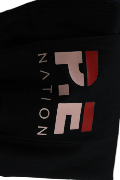 PE Nation Womens Stretch Mid-Rise Activewear Leggings Black Size S