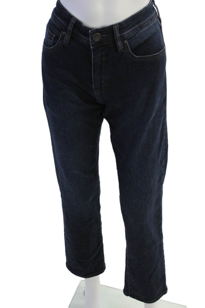 Jack of Spades Unisex Cropped Straight Jeans Dark Blue Size 30
