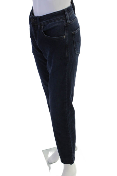Jack of Spades Unisex Cropped Straight Jeans Dark Blue Size 30