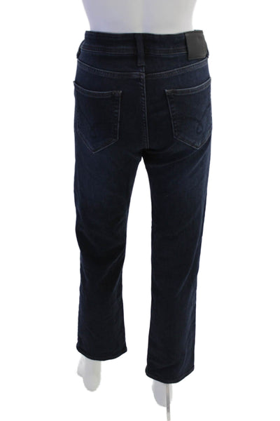 Jack of Spades Unisex Cropped Straight Jeans Dark Blue Size 30