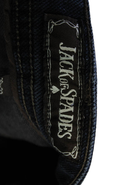 Jack of Spades Unisex Cropped Straight Jeans Dark Blue Size 30