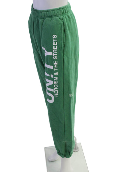 Ksubi Unisex Green Cotton Graphic Jogger Sweatpants Size XS