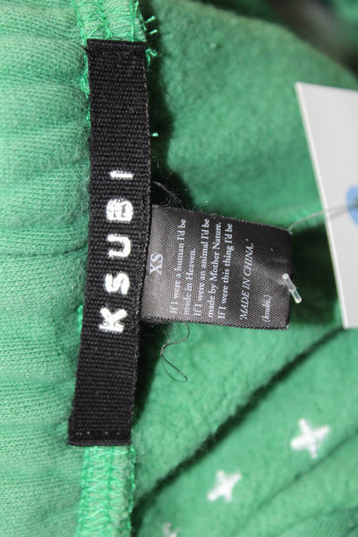 Ksubi Unisex Green Cotton Graphic Jogger Sweatpants Size XS