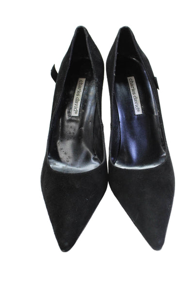 Charles David Womens Knot Detail Pointed Toe Pumps Heels Shoes Black Size 9B