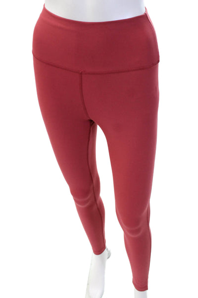 Outdoor Voices Womens Textured Lined Spandex Leggings Red Size S