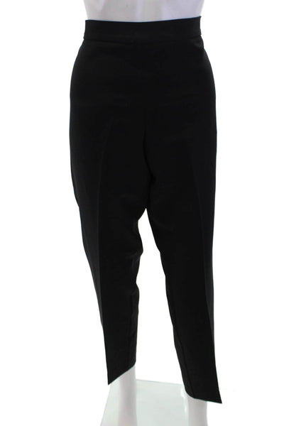 Donna Karan Women's Hook Closure Straight Leg Dress Pants Black Size 12
