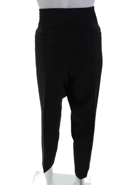 Donna Karan Women's Hook Closure Straight Leg Dress Pants Black Size 12