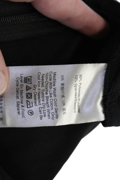 Donna Karan Women's Hook Closure Straight Leg Dress Pants Black Size 12