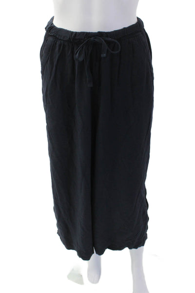 Splendid Womens Drawstring Wide Leg Casual Pants Navy Size XL