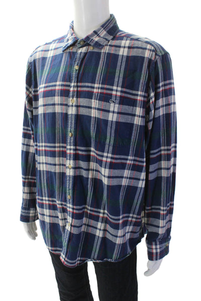 Vineyard Vines Mens Button-Front Shirt Blue Size XL