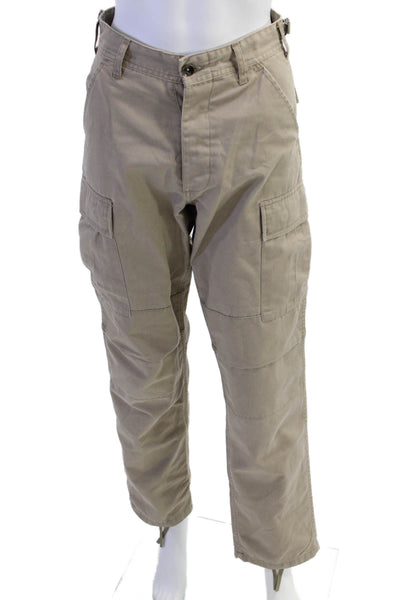 Riley Womens Cotton Multi-Pocket Tapered Cargo Pants Beige Size XS