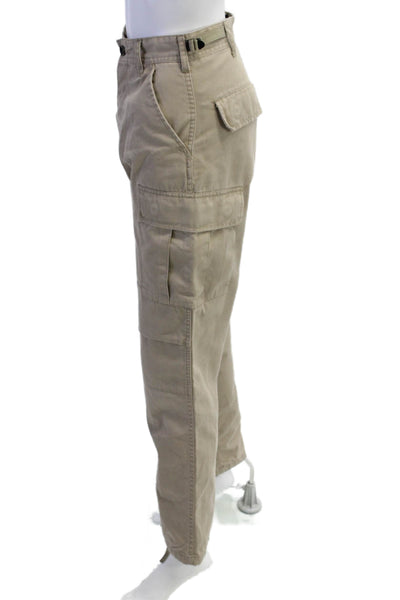 Riley Womens Cotton Multi-Pocket Tapered Cargo Pants Beige Size XS