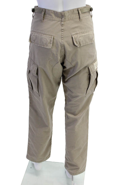 Riley Womens Cotton Multi-Pocket Tapered Cargo Pants Beige Size XS