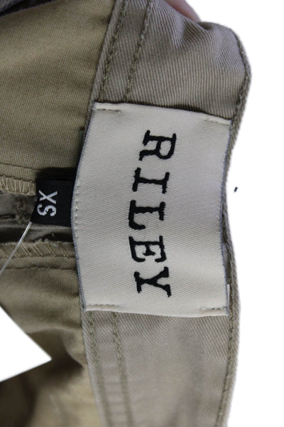 Riley Womens Cotton Multi-Pocket Tapered Cargo Pants Beige Size XS