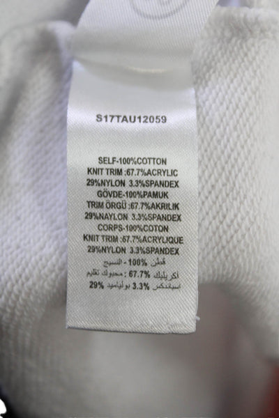 Opening Ceremony Womens Cotton Crew Neck Sweatshirt Top White Size S